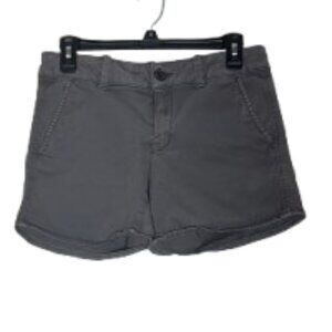 American Eagle Gray Midi Twill Super Stretch Shorts Size 6